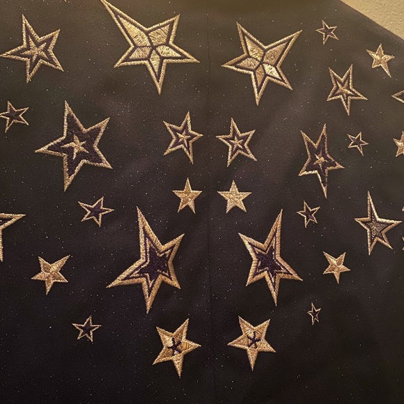 Escada Virgin Wool Blazer. Blue. Embroidered Accent & Pointed Collar. - Picture 6 of 7